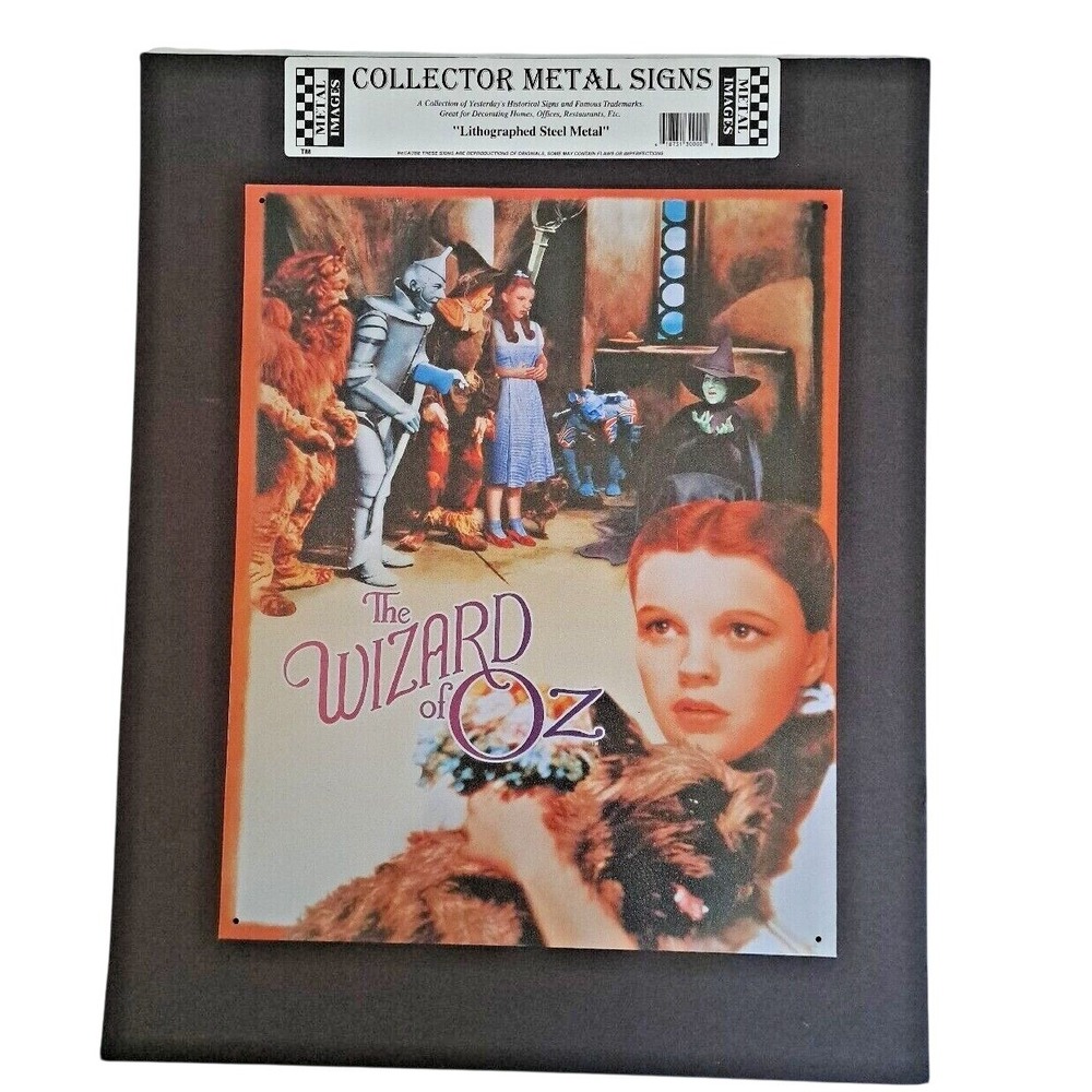 The Wizard of Oz Collector Metal Sign Lithographed Steel Movie Poster Wall Art